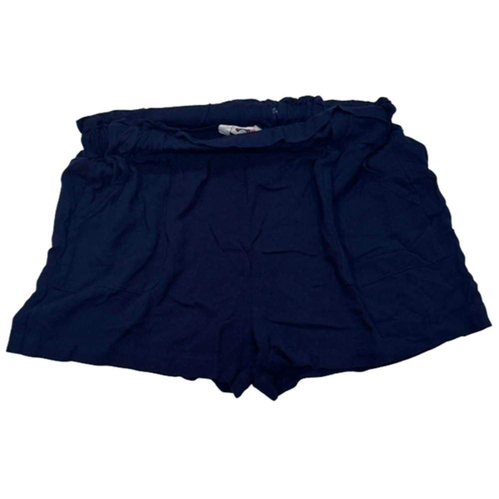 🌷 Midnight Blue Elastic High Waist Lightweight Shorts With Pockets & Belt Loops